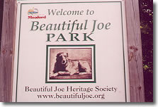 Meaford - Beautiful Joe Park sign